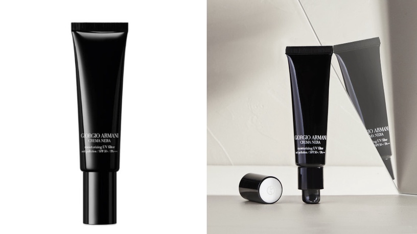 潤色防曬推薦3:亞曼尼 黑曜岩新生奇蹟防曬精華 SPF50+/PA++++,30ml,NT$4,050元