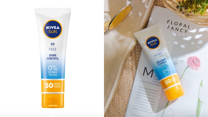 控油防曬推薦5:妮維雅 全護清爽防曬隔離乳–高效抗油光 SPF50,50ml,NT$279元(參考寶雅售價)