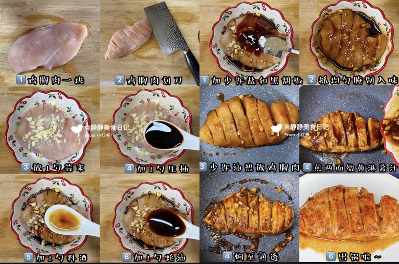 雞胸肉做法食譜 1:黑胡椒雞胸肉