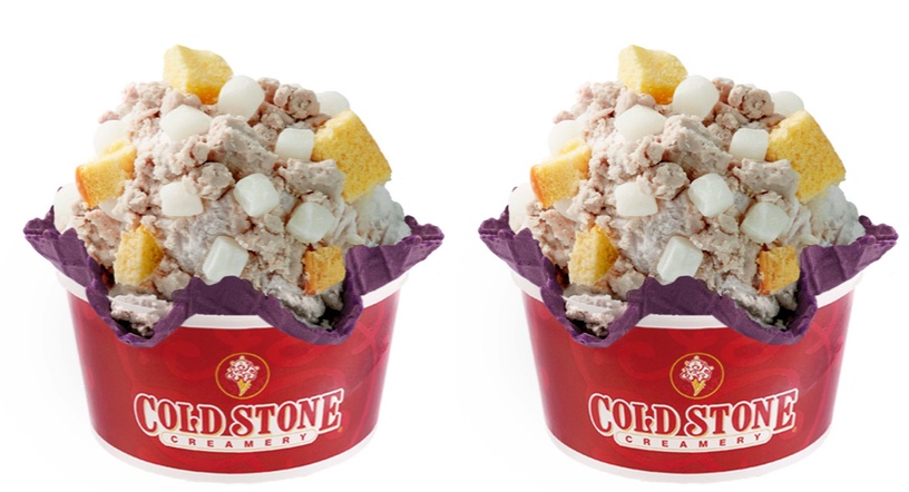 COLD STONE推「芋來芋愛你」芋頭牛奶冰淇淋,小杯140元/中杯190元/大杯240元(不含脆餅)
