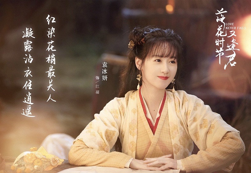 2022古裝仙俠劇女主造型7:袁冰妍 飾演《落花時節又逢君》紅凝