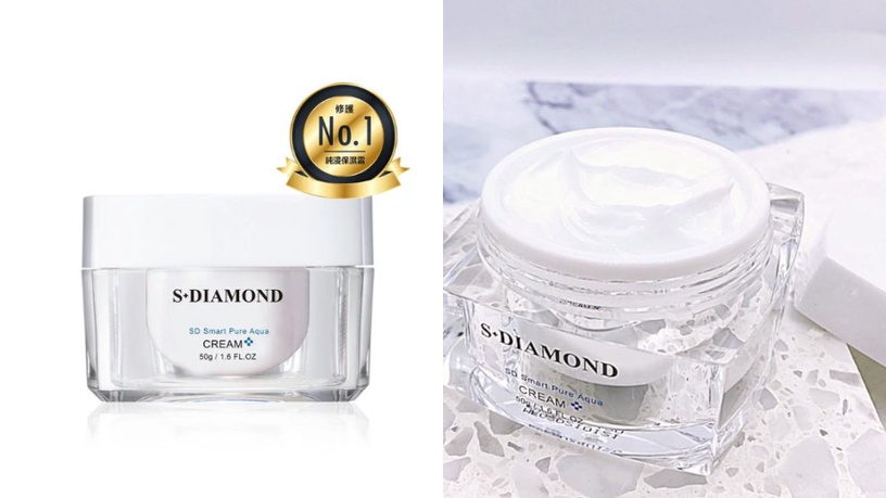 輕乳霜推薦13:S+Diamond 智能純浸保濕霜,50g,NT$990