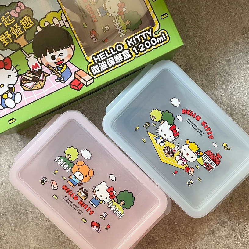 Hello Kitty粉絲快收!小瓜呆XKitty微波保鮮盒期間限定開賣,粉紅、粉藍二色都想收!
