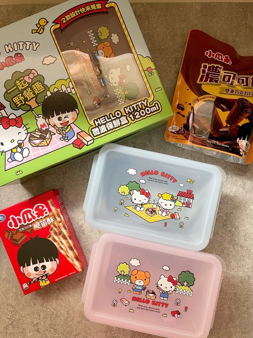 Hello Kitty粉絲快收!小瓜呆XKitty微波保鮮盒期間限定開賣,粉紅、粉藍二色都想收!