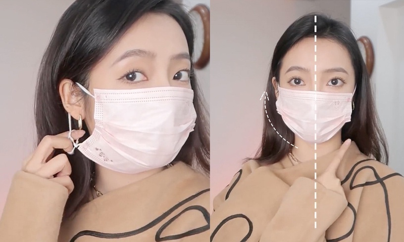 疫情延燒!3種心機「小顏口罩戴法」,改善鬆垮漏洞、花妝問題,完美包覆打造立體小顏