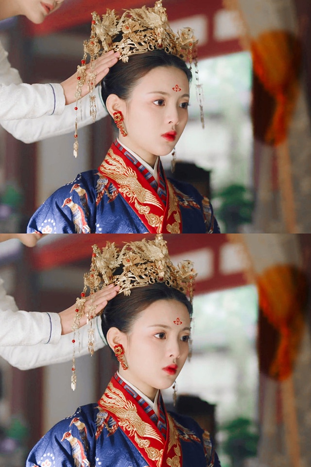 古裝劇女星「藍色系嫁衣」3:楊超越《長安諾》