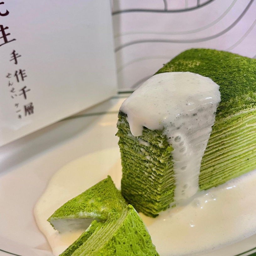 千層控快收!台中「先生Sensei千層蛋糕」新開幕!抹茶香濃醇厚、季節鮮果好消暑