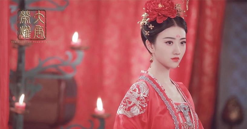 古裝劇女星「唐風造型」7:景甜《大唐榮耀》