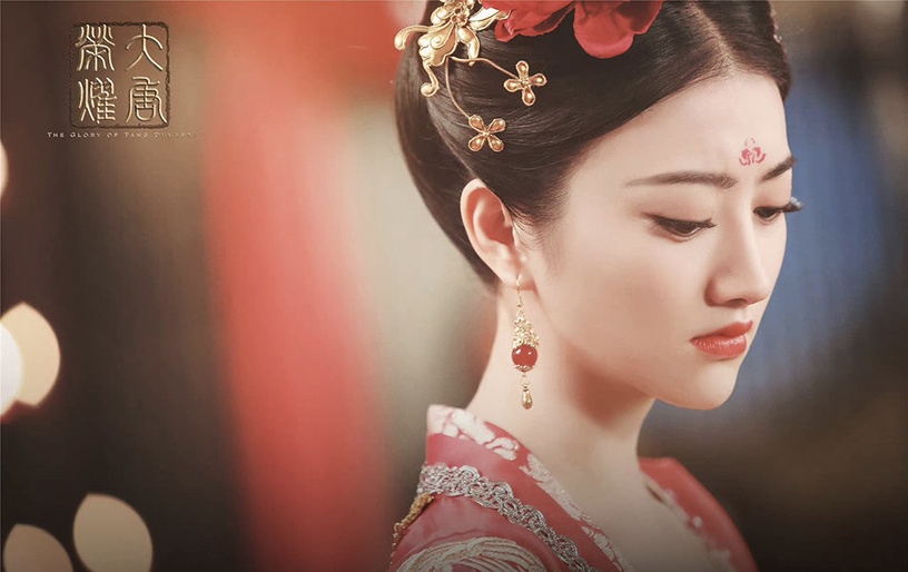 古裝劇女星「唐風造型」7:景甜《大唐榮耀》