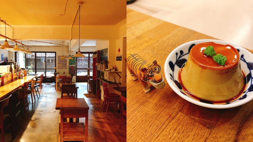台北不限時咖啡廳Pica Pica Café 喜鵲咖啡必點:肉桂捲、布丁