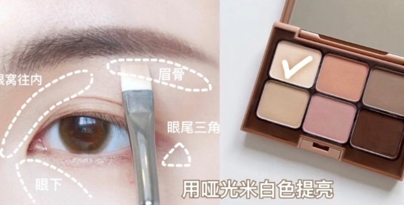 原來眼睛也需要修容?化妝師御用「骨相眼影畫法」放大雙眼3倍,眼妝立刻消腫又輕透