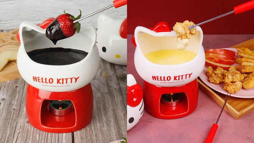 Kitty粉必收!7-ELEVEN「Hello Kitty造型巧克力鍋」登場,療癒巧克力鍋、起司鍋輕鬆做