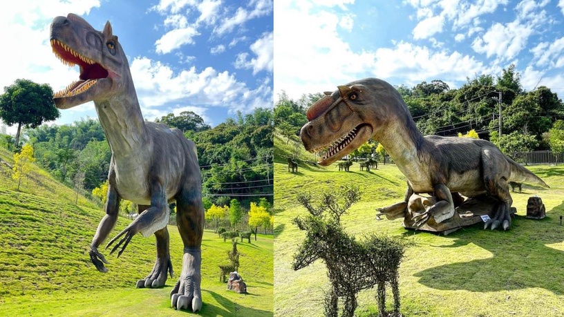 台版侏羅紀公園來了!南投「九九峰動物樂園」7/24開幕,天網鳥籠、巨大恐龍超好拍