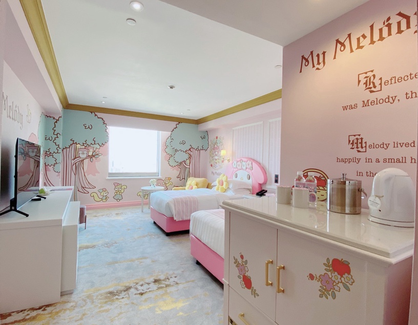 不只HELLO KITTY主題房!美樂蒂、雙星仙子、大眼蛙等8位三麗鷗人氣角色都有