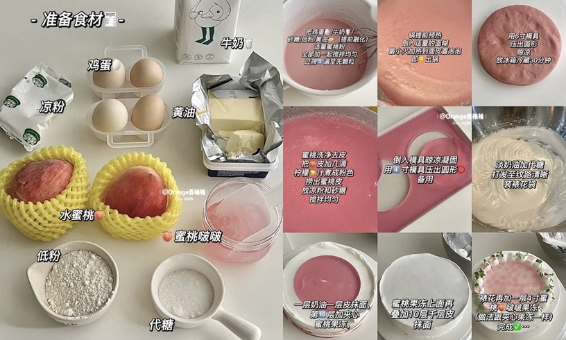 夏季夢幻系「水蜜桃甜點食譜」推薦!冰淇淋蛋糕、蜜桃烏龍雪糕超誘人,高顏值又超美味