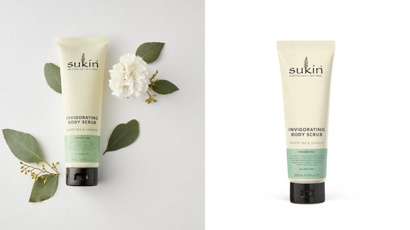 身體去角質推薦2:Sukin 白茶與茉莉身體角質調理霜