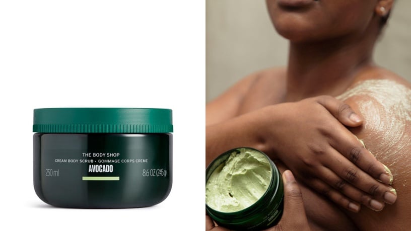 身體去角質推薦15:The Body Shop 酪梨潤澤身體磨砂膏
