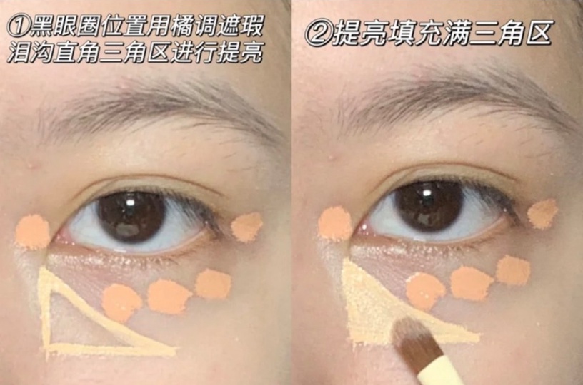 化妝師PS級「三角遮瑕法」教學!遮瑕前多這步驟,黑眼圈、淚溝瞬間消失,視覺減齡5歲