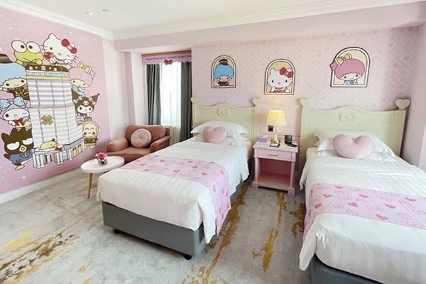 Hello Kitty主題房第二彈!高雄漢來飯店再推8間「三麗鷗主題房」Kitty、蛋黃哥都現身