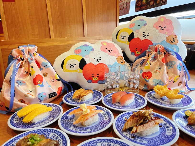 BT21粉衝藏壽司!藏壽司BT21集點活動,玻璃杯、造型抱枕不用抽免費送,加打卡店必朝聖