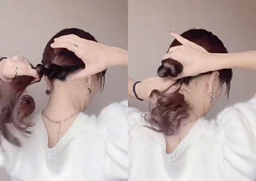 秋冬氛圍感低綁髮教學!韓系花苞低包頭、辮子包包頭唯美浪漫,這款中短髮也能綁