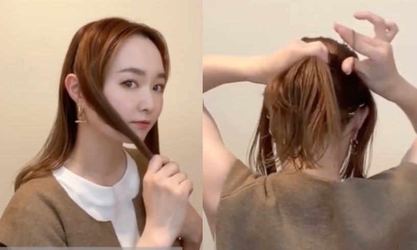 包包頭、丸子頭怎麼綁?日美容師親授「3款瘦臉丸子頭」綁法,髮量少也綁出蓬鬆包包頭