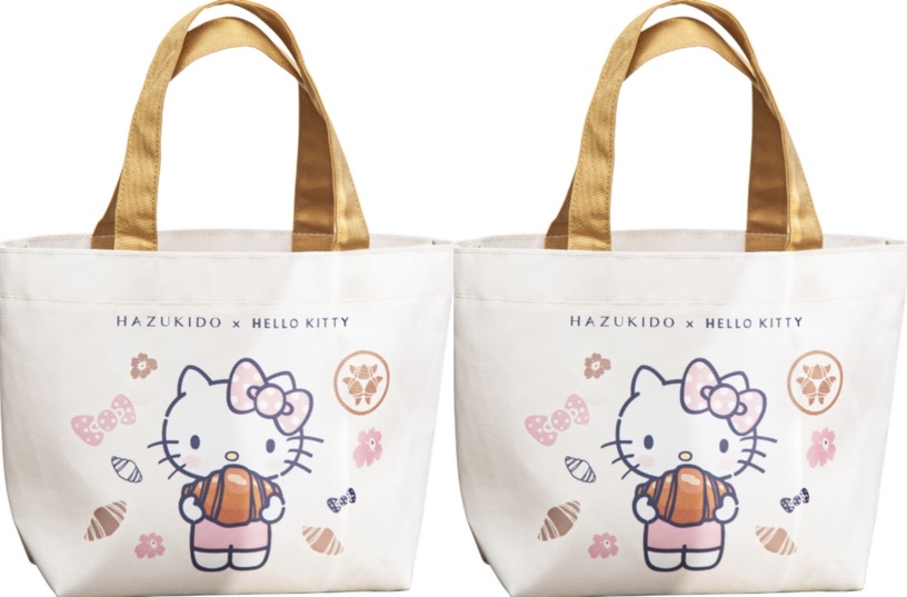 八月堂XHello Kitty「HAZUKIDO X Hello Kitty聯名手提袋」119元