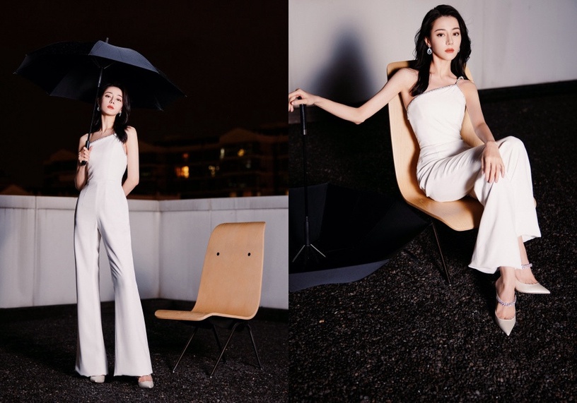 女星白色禮服造型:迪麗熱巴