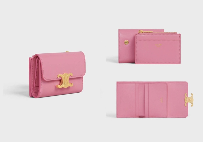 粉色精品皮夾推薦2：CELINE 小型銀包連零錢格，NT$ 25,000