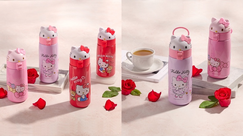 7-11「HELLO KITTY造型彈跳保溫杯」這天首賣!超萌KITTY大頭+保溫功能,可愛又實用