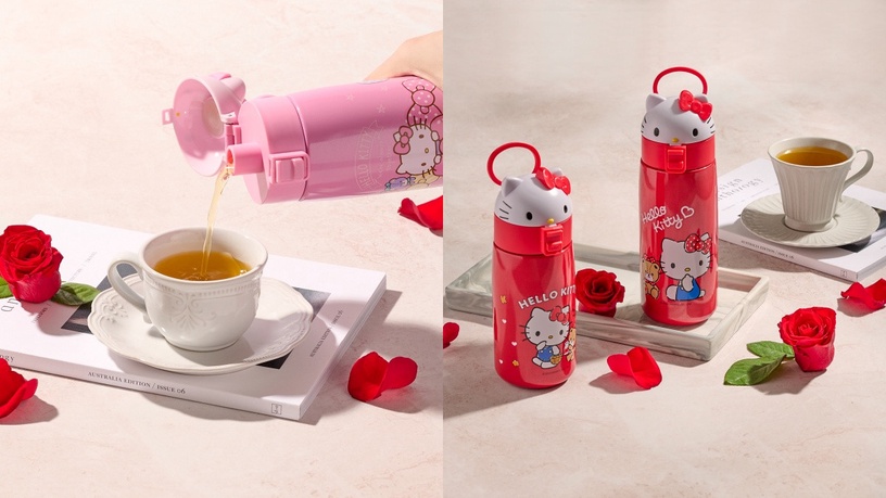 7-11「HELLO KITTY造型彈跳保溫杯」這天首賣!超萌KITTY大頭+保溫功能,可愛又實用