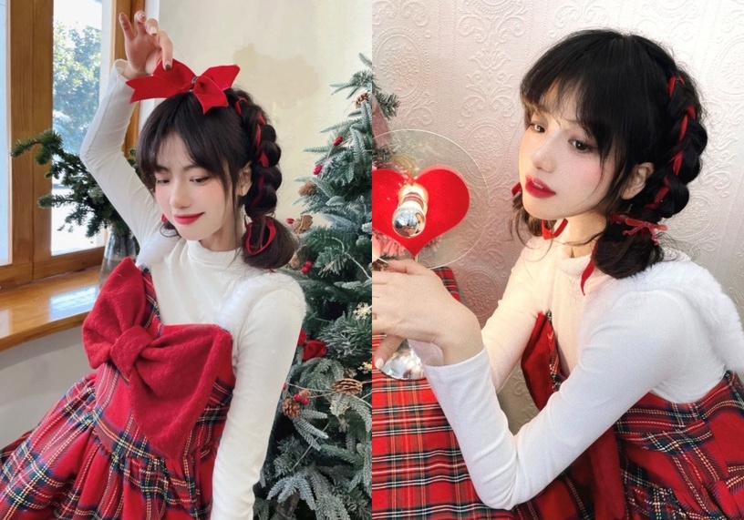 超減齡「節日造型」編髮推薦!不規則馬尾、翻轉辮少女顯嫩,年末派對造型不求人!