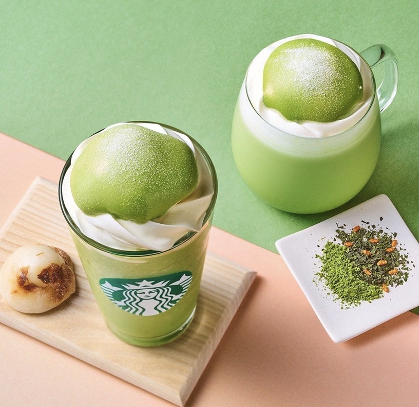 日本星巴克同步推出抹茶玄米茶慕斯茶拿鐵、抹茶甜甜圈!