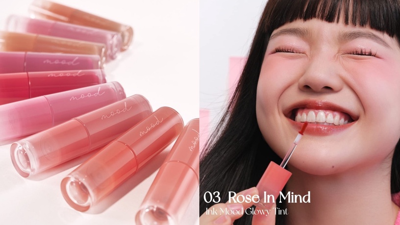 2023 OLIVE YOUNG必買彩妝推薦-【唇彩篇】:Peripera 晶亮水光唇釉 #03 Rose In Mind