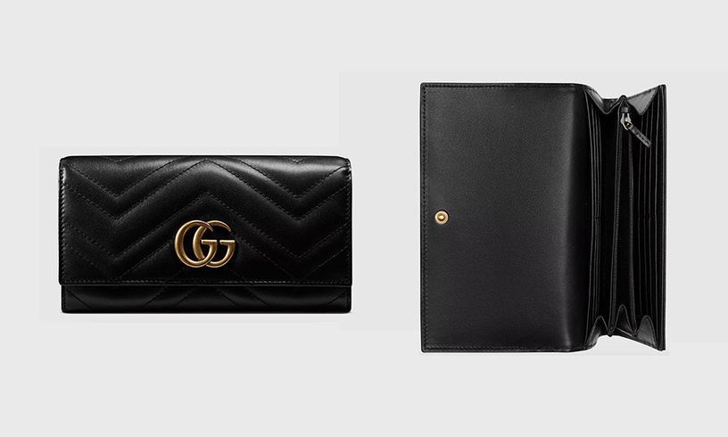 2023精品長夾推薦:GUCCI GG Marmont長型銀包,約NT$29,800
