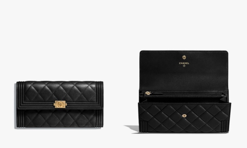 2023精品長夾推薦:CHANEL BOY CHANEL 口蓋長夾,NT$ 42,500