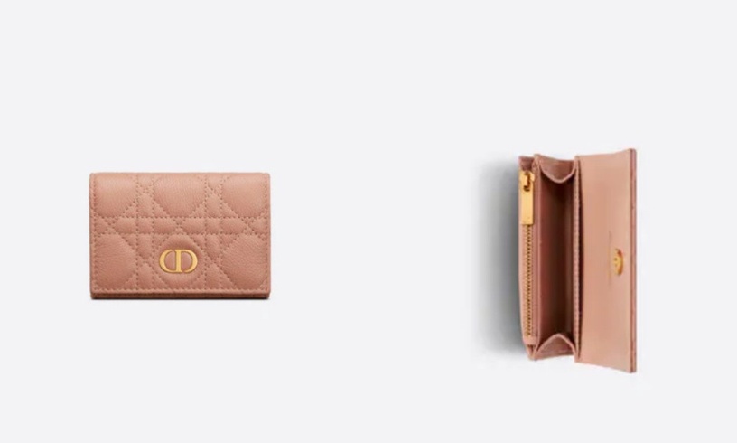 2023精品短夾推薦:DIOR CARO XS 銀包,NT$16,000。