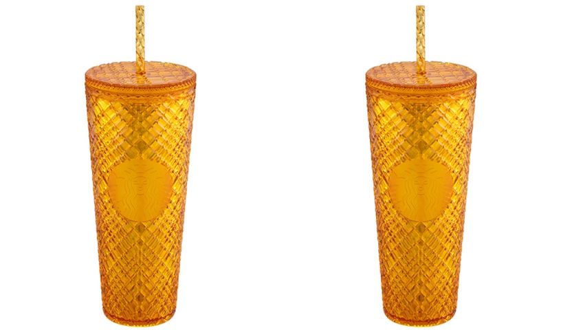 星巴克情人節新品「24OZJeweled閃耀金TOGO冷水杯」,售價550元