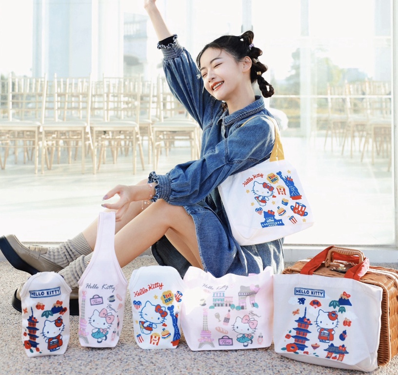 7-11「Hello Kitty玩遊世界提袋」加購99元,Kitty泡麵碗、疊疊杯、行李箱、相機超欠收