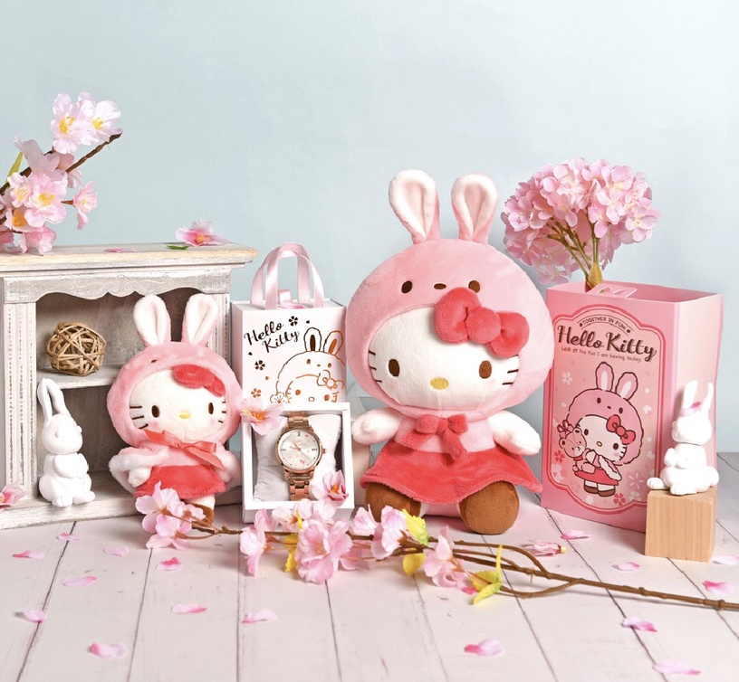 Kitty變身兔子!7-11「兔年HELLOKITTY」周邊:8吋Kitty兔玩偶、造型手錶,寬口杯必收
