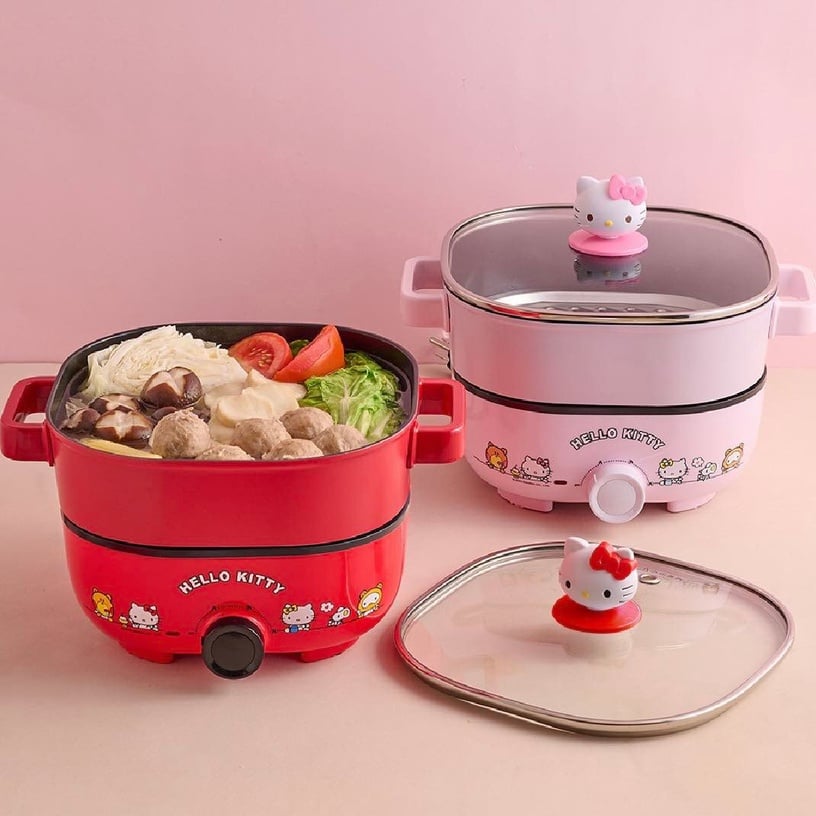 Hello Kitty Multi-functional Separable Hot Pot with Grill, Non-Stick Mini  Pot Inspired by You.