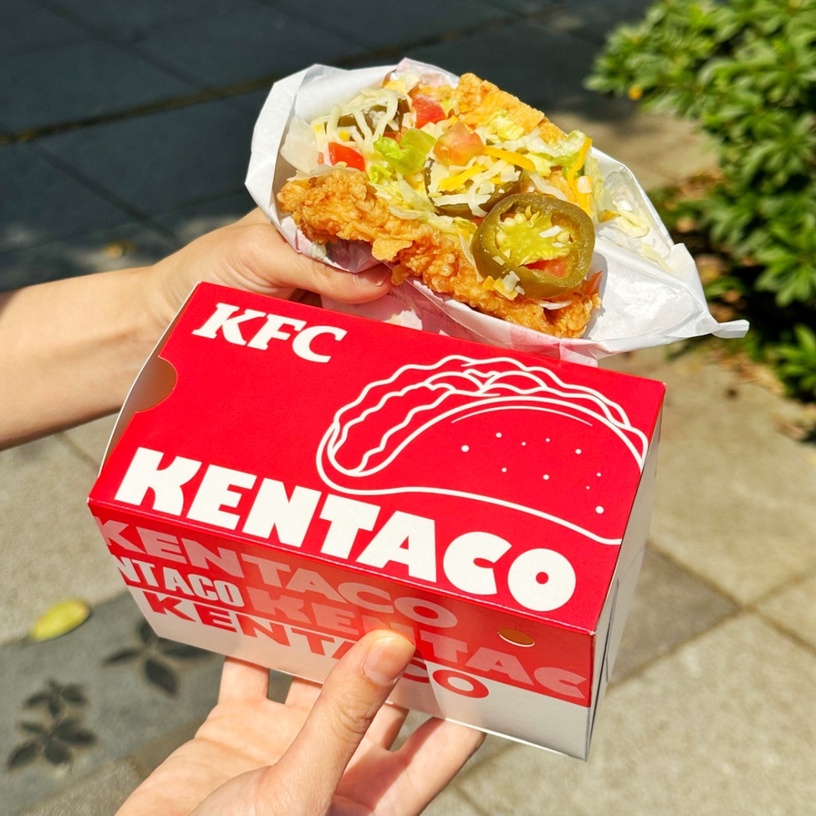 台灣肯德基開賣!肯德基新品「炸雞塔可」限時販售,炸雞變餅皮+起司邪惡組合必吃