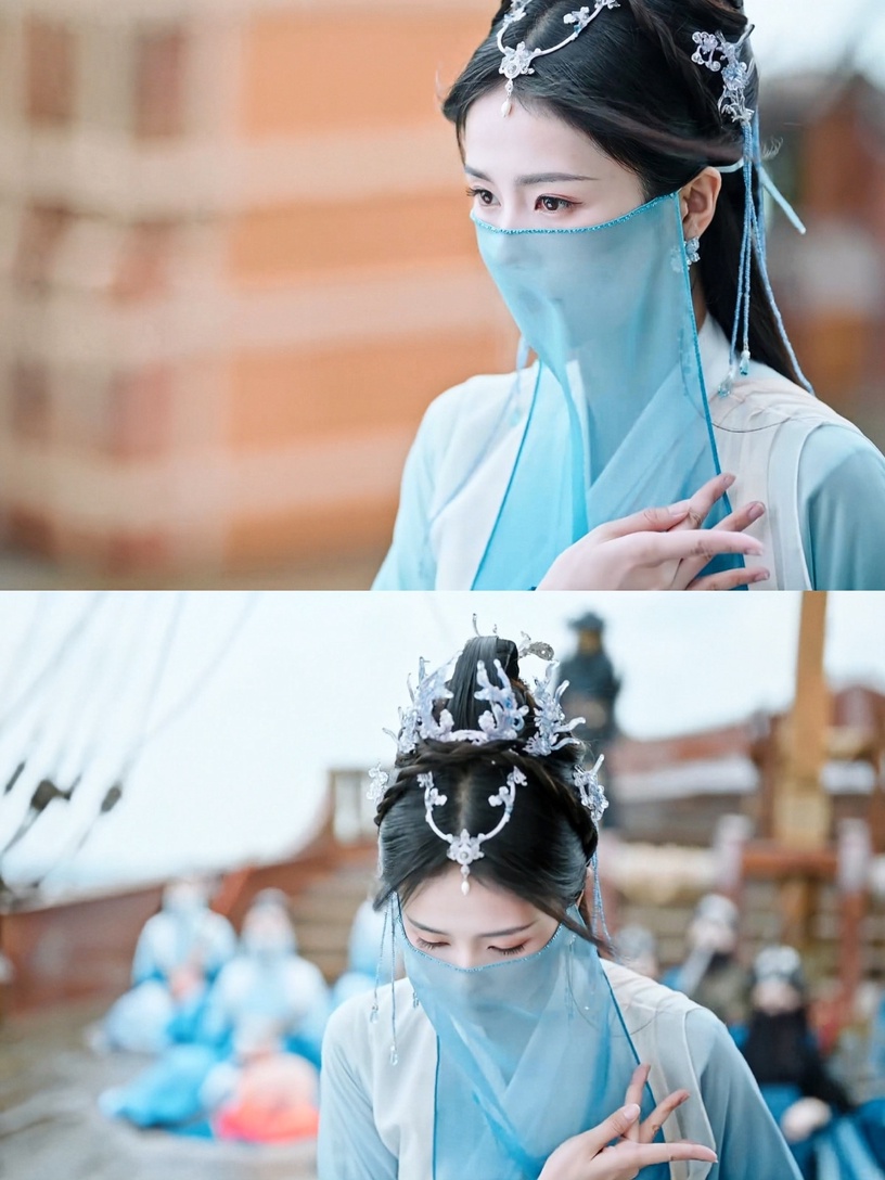 古裝劇9位「藍色面紗」美人!白鹿&趙露思誰更媚?趙麗穎冷豔,熱巴遮臉還是頂級大美人