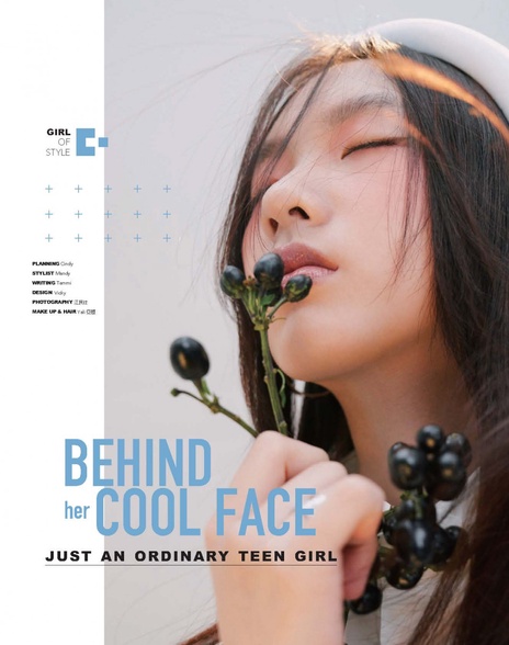 BEHIND her COOL FACE